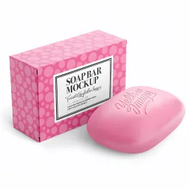Soap Bar With Matte Cardboard Box Packaging